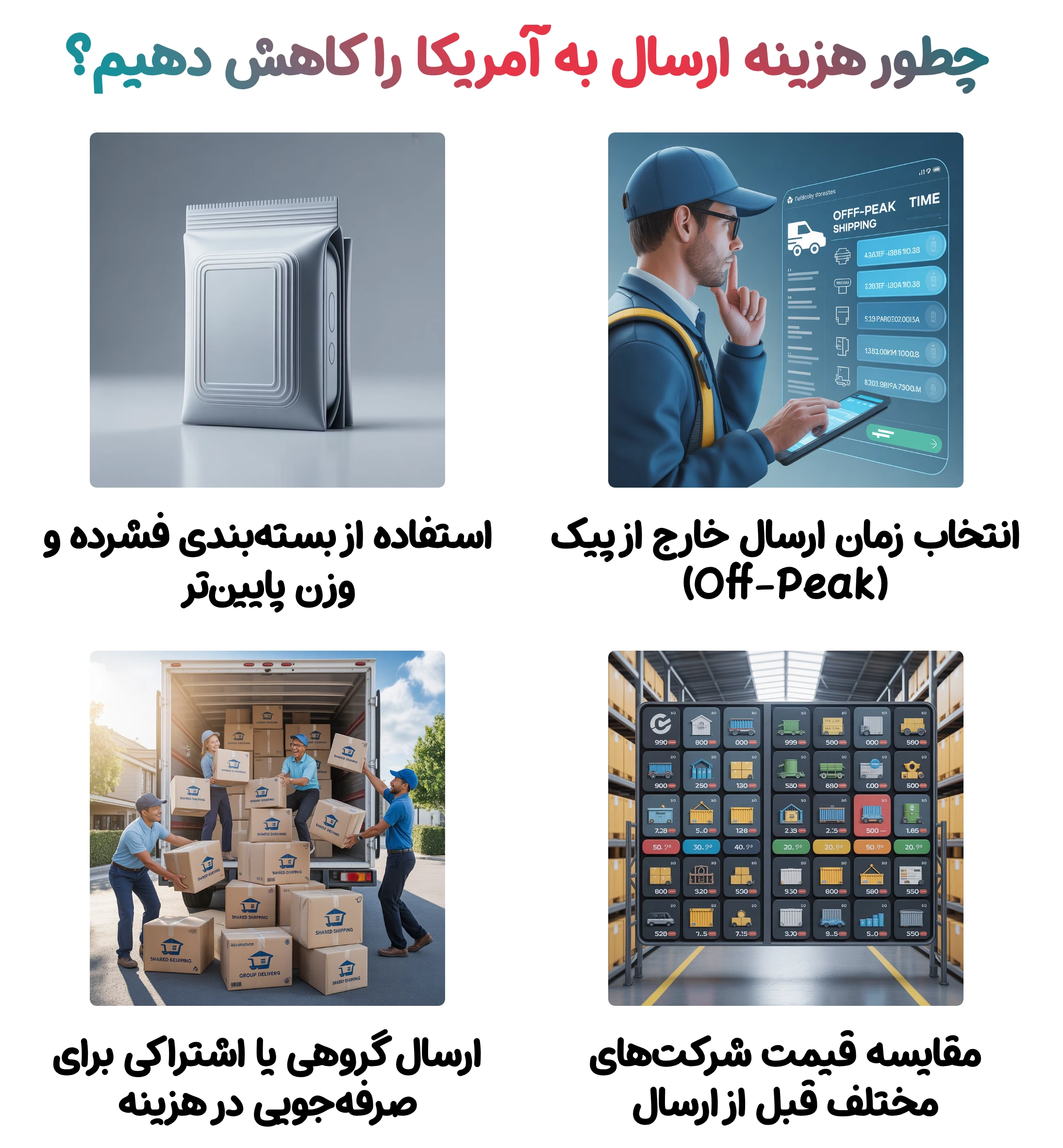 کاهش هزینه ارسال بار